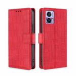 For Motorola Edge 30 Neo Skin Feel Crocodile Magnetic Clasp Leather Phone Case(Red)