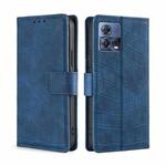 For Motorola Edge S30 Pro 5G/Edge 30 Fusion Skin Feel Crocodile Magnetic Clasp Leather Phone Case(Blue)