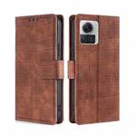 For Motorola Edge X30 Pro 5G/Edge 30 Ultra Skin Feel Crocodile Magnetic Clasp Leather Phone Case(Brown)