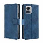 For Motorola Edge X30 Pro 5G/Edge 30 Ultra Skin Feel Crocodile Magnetic Clasp Leather Phone Case(Blue)