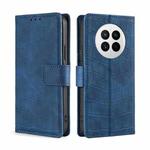 For Huawei Mate 50 Skin Feel Crocodile Magnetic Clasp Leather Phone Case(Blue)