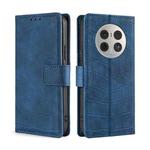 For Huawei Mate 50 Pro Skin Feel Crocodile Magnetic Clasp Leather Phone Case(Blue)