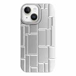 For iPhone 14 3D Ice Cubes Liquid Silicone Phone Case(Silver)