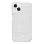 For iPhone 14 3D Ice Cubes Liquid Silicone Phone Case(Transparent)