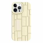 For iPhone 14 Pro 3D Ice Cubes Liquid Silicone Phone Case(Beige)