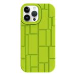 For iPhone 14 Pro 3D Ice Cubes Liquid Silicone Phone Case(Green)