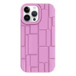 For iPhone 14 Pro 3D Ice Cubes Liquid Silicone Phone Case(Purple)
