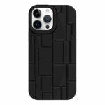 For iPhone 14 Pro Max 3D Ice Cubes Liquid Silicone Phone Case(Black)