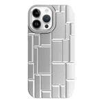For iPhone 14 Pro Max 3D Ice Cubes Liquid Silicone Phone Case(Silver)