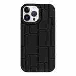 For iPhone 13 Pro 3D Ice Cubes Liquid Silicone Phone Case(Black)