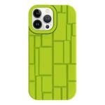 For iPhone 13 Pro 3D Ice Cubes Liquid Silicone Phone Case(Green)