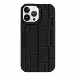 For iPhone 13 Pro Max  3D Ice Cubes Liquid Silicone Phone Case(Black)