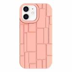 For iPhone 12 / 12 Pro 3D Ice Cubes Liquid Silicone Phone Case(Pink)