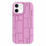 For iPhone 12 / 12 Pro 3D Ice Cubes Liquid Silicone Phone Case(Purple)