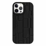 For iPhone 12 Pro Max 3D Ice Cubes Liquid Silicone Phone Case(Black)