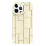 For iPhone 12 Pro Max 3D Ice Cubes Liquid Silicone Phone Case(Beige)