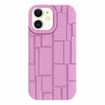 For iPhone 11 3D Ice Cubes Liquid Silicone Phone Case(Purple)