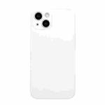 For iPhone 14 Straight Edge Solid Color TPU Shockproof Phone Case(White)