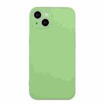 For iPhone 14 Plus  Straight Edge Solid Color TPU Shockproof Phone Case(Matcha Green)