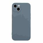 For iPhone 14 Plus  Straight Edge Solid Color TPU Shockproof Phone Case(Lavender Grey)