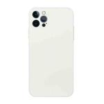For iPhone 14 Pro Max Straight Edge Solid Color TPU Shockproof Phone Case(White)
