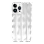 For iPhone 14 Pro 3D Stripe TPU Phone Case(Silver)