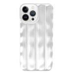 For iPhone 13 Pro Max  3D Stripe TPU Phone Case(Silver)