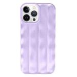 For iPhone 13 Pro Max  3D Stripe TPU Phone Case(Purple)