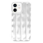 For iPhone 12 / 12 Pro 3D Stripe TPU Phone Case(Silver)