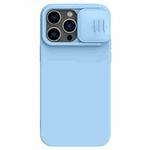 For iPhone 14 Pro Max NILLKIN CamShield Liquid Silicone Phone Case (Sky Blue)