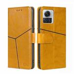 For Motorola Edge X30 Pro 5G/Edge 30 Ultra Geometric Stitching Leather Phone Case(Yellow)