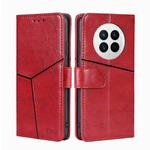 For Huawei Mate 50 Geometric Stitching Leather Phone Case(Red)