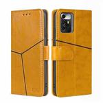 For ZTE Blade A72 5G Geometric Stitching Leather Phone Case(Yellow)