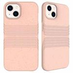 For iPhone 14 Plus  Wheat Straw Material Degradable TPU Phone Case(Pink)