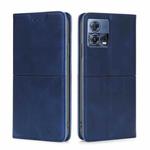 For Motorola Edge S30 Pro 5G/Edge 30 Fusion Cow Texture Magnetic Horizontal Flip Leather Phone Case(Blue)