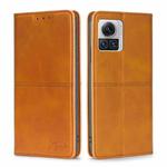For Motorola Edge X30 Pro 5G/Edge 30 Ultra Cow Texture Magnetic Horizontal Flip Leather Phone Case(Light Brown)