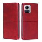 For Motorola Edge X30 Pro 5G/Edge 30 Ultra Cow Texture Magnetic Horizontal Flip Leather Phone Case(Red)