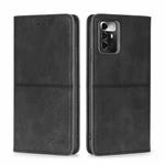 For ZTE Blade A72 5G Cow Texture Magnetic Horizontal Flip Leather Phone Case(Black)