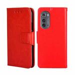 For Motorola Edge 2022 Crystal Texture Leather Phone Case(Red)