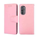 For Motorola Edge 2022 Crystal Texture Leather Phone Case(Pink)