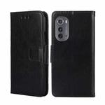 For Motorola Edge 2022 Crystal Texture Leather Phone Case(Black)