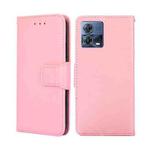 For Motorola Edge S30 Pro 5G/Edge 30 Fusion Crystal Texture Leather Phone Case(Pink)