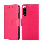 For Sony Xperia 5 IV Crystal Texture Leather Phone Case(Rose Red)