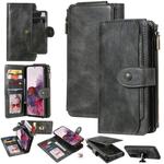 For Galaxy S20 Multifunctional Retro Detachable Magnetic Horizontal Flip Leather Case with Card Slots & Holder & Wallet & Photo Frame(Dark Grey)
