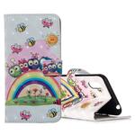 For Galaxy A01 3D Pattern Magnetic Suction Horizontal Flip Leather Case with Holder & Card Slots & Wallet & Photo Holder(Rainbow Cat Family)