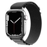 Nylon Watch Band for Apple Watch Series 9&8&7 41mm / SE 3&SE 2&6&SE&5&4 40mm / 3&2&1 38mm (Black Grey)