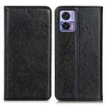 For Motorola Edge 30 Lite / Edge 30 Neo Magnetic Crazy Horse Texture Leather Phone Case(Black)