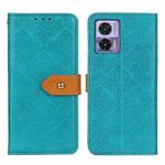 For Motorola Edge 30 Lite / Edge 30 Neo Floral Embossed Leather Phone Case(Blue)