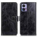 For Motorola Edge 30 Lite / Edge 30 Neo Retro Crazy Horse Texture Leather Phone Case(Black)