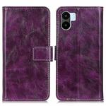 For Xiaomi Redmi A1 Retro Crazy Horse Texture Leather Phone Case(Purple)